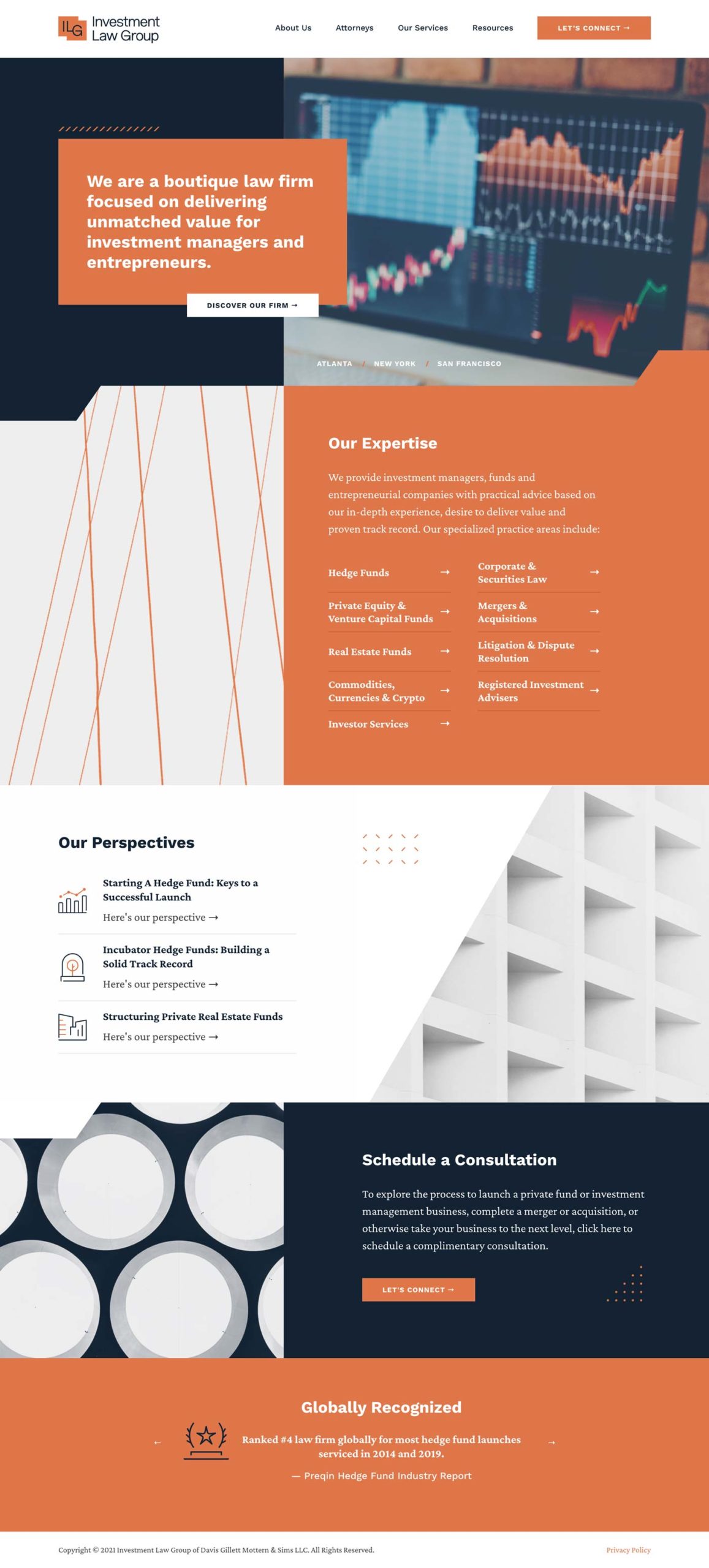 Investment Law Group - David Ryan Web Design